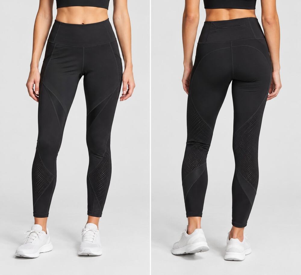 Athleta High Rise Precision 7/8 Tight Leggings Black #653888 Womens Large